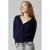 LMTD gebreide vest met melée – donkerblauw