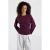 America Today longsleeve met plooien – aubergine