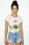 Geborduurde Geprinte Ronde Hals T-shirt
