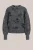 WE Fashion – Dames trui van wolmix met pailletten – Regular fit – Donkergrijs gemeleerd –