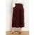 LOLALIZA wide leg regular waist broek met linnen donkerrood
