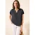 Blouse met korte mouwen in effen kleur
