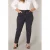Base Level Curvy slim fit broek travelstof zwart