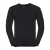 Russell Collection Heren Gebreid V Hals Sweatshirt (Zwart)