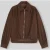 Boss Orange Loose fit kunstleren jack met platte kraag model ‘Jasuede’