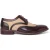 Justin Reess Heren Bruine Leren Canvas Detailing Brogue Schoenen – Cole