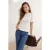 TRENDYOLMİLLA Dames Ecru Effen Kort Regular fit Blouses