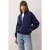 TRENDYOLMİLLA Dames Donkerblauw Effen Lang Oversized Sweatshirts
