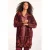 Didi gebloemd gebreid vest – donkerrood