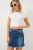 Slim Fit Mini Jeansrok met Knopen