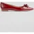 LK Bennett Fl Mabel Eyelet Bow Flat Red