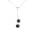 Ketting Jij en mij Crystal Preciosa Black Silver 925