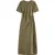 Scotch & Soda Crushed Satin Wrap Dress Washed Military