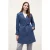 Motivi Short Double-breasted Trench Coat Blue