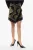 Geplooide minirok met studs in zwart