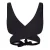 Brave Soul Bikinitop voor dames met overslag aan de voorkant (Zwart)