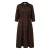 Midi linnen chemise jurk met faux leren riem voor dames COMMA