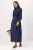 Trendyol Modest Dames Donkerblauw Effen Maxi Lang Skater Modest Jurken