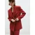Mango double breasted blazer met ceintuur – rood