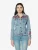 KOROSHI Tussenjas  blauw denim / curry / petrol / pink