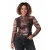 Colourful Rebel Curve top met print – bruin