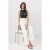 TRENDYOLMİLLA Dames Wit Effen Wijde pijp Normale taille Jeans
