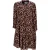 Ba&Sh Jurk met knoopsluiting aan de voorkant in polyester met dierenprint