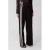 Shoeby wide leg high waist broek donkerbruin