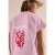 Cecil Dames Sweater met korte mouwen en rugprint in Roze
