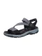 Rieker Wandelsandalen  donkergrijs / zwart / wit