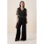Sissy-Boy Wide leg high waist casual broek zwart