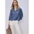 Street One Dames Blouse met 3/4 mouwen en ruches in Blauw