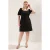 Trendyol Curve Dames Zwart Effen Kort / Mini Kort Casual A-lijn Grote maten Jurk