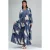 Geprinte Lange Mouwen Viscose Maxi Jurk