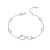 Vrouwen Verstelbare Armband met Oneindigheid Hart Bedels in 925 Sterling Zilver BIPU011