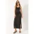 V-hals Midi Split Jurk