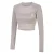 Umbro Dames/Dames Pro Training Crop Top met lange mouwen (Zilvergrijs gemêleerd)