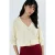 V-hals Ribbel Crop Cardigan