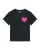 Watapparel Shirt ‘Pink Heart’  rosa / zwart