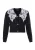 NAEMI Gebreid vest  zwart / wit