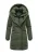 Marikoo dames gewatteerde mantel Virenaa met layer-look & fleecevoering