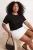 Trendyol Curve Dames Zwart Effen Kort Getailleerd Grote maten Blouses