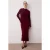 Trendyol Modest Dames Bordeaux Effen Maxi Lang Casual A-lijn Modest Jurken
