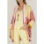 River Woods Long Multicolored Cardigan In Pink