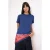 TRENDYOLMİLLA Dames Donkerblauw Effen Kort Getailleerd T-shirts