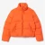 Lacoste damesjas met capuchon en relaxte pasvorm in oranje