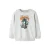 NAME IT MINI rechtvallende sweater met print – grijs