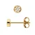 Oorbellen bezet met diamanten 0.020 Cts Illusion 0,35 Cts Yellow Gold