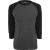 Urban Classics Heren Contrast Raglan 3/4 Mouwen T-shirt (Houtskool/zwart)