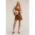 Motivi Short Satin Dress Brown